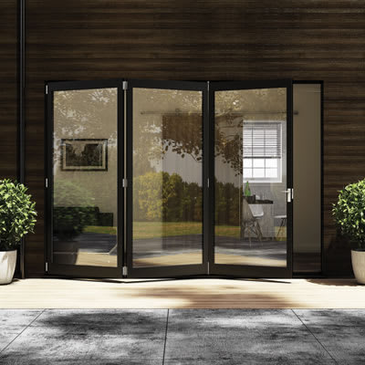 Barrier Vistafold Patio Bi-Folding Door Kit - 2 Door - 56-70mm Door Thickness - Right Hand - Gold