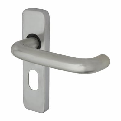 Touchpoint Puma 19mm Return to Door Lock Door Handle - Oval - 155 x 40mm - Aluminium