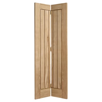 LPD Mexicano 5 Panel Unfinished Solid Bi-Fold Internal Door - 1981 x 762 x 35mm - Oak