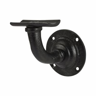 Olde Forge Heavy Duty Handrail Bracket - 64mm Projection - Black Antique Iron