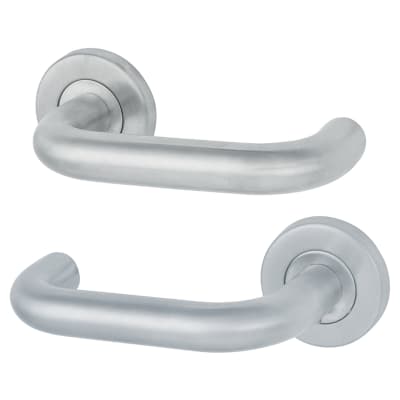 Altro 19mm Return to Door Handle on Rose - Satin Stainless Steel