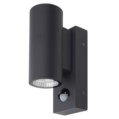 Hampstead 3W LED Outdoor Up & Down Wall Light with PIR - IP54 - 3000K Warm White - Anthracite