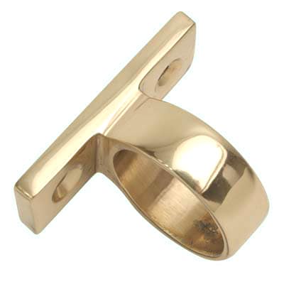 Altro Standard Mounting Sash Ring Lift - 27mm Diameter - Polished Brass
