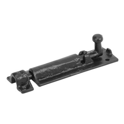 Olde Forge Tudor Barrel Bolt - 152 x 38mm - Antique Black Iron