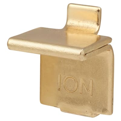 Altro Heavy Duty Flat Bookcase Clip - Electro Brass Plated - Pack of 10