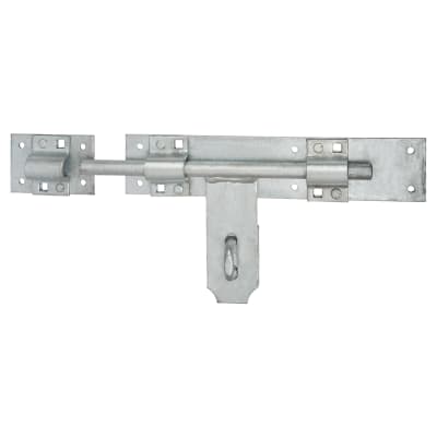 Heavy Duty Gate Padlock Bolt - 315mm Length - Galvanised Steel