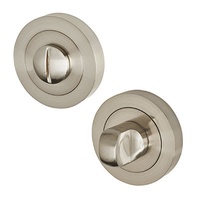 Touchpoint Bathroom Turn & Release - 50mm Diameter - Satin Nickel