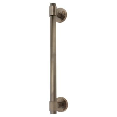Hampstead Thick Lines T-Bar Door Pull Handle on Rose - Screw Fix - 300mm Centres - Antique Brass