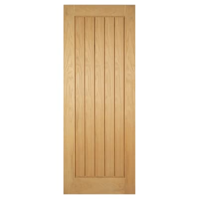 LPD Mexicano 5 Panel Unfinished Solid Internal Door - 2040 x 926 x 40mm - Oak