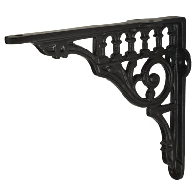 Olde Forge Railway Shelf Bracket - 125 x 145mm - Black