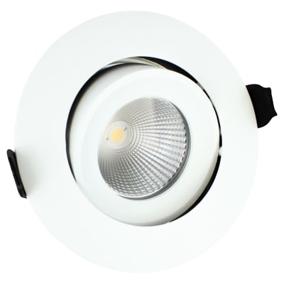 Integral LED Lux Fire 9W IP65 Fire Rated 55° LED Dimmable Adjustable Downlight - 3000K - White