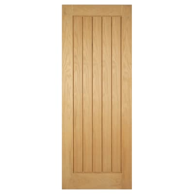 LPD Mexicano 5 Panel Unfinished Solid Internal Fire Door - 1981 x 762 x 44mm - Oak