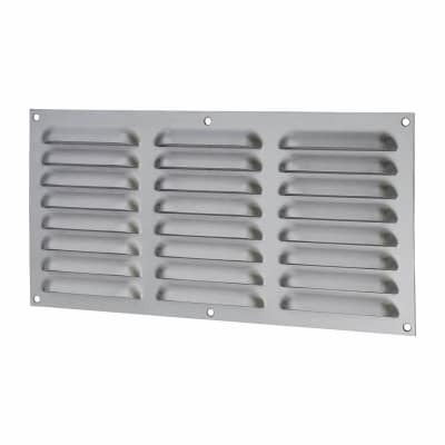 Altro Hooded Louvre Vent - 305 x 152mm - 9975mm² Free Air Flow - Satin Chrome