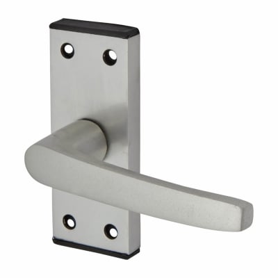 Touchpoint Tiger Latch Door Handle - Short Plate - 100 x 38mm - Aluminium
