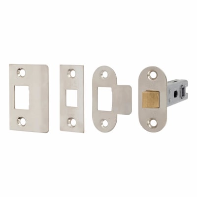 Touchpoint Contract Bolt Through Tubular Latch - 76mm Case - 56mm Backset - Radius - Polished Nickel