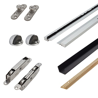 Klug Patio Sliding Door Kit - 3000mm Track - 200kg Max Door Weight - Non Locking