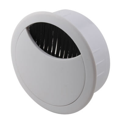 Altro Round Cable Tidy Grommet - 60mm Hole Size - White - Pack of 10