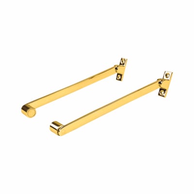 Roller Arm Fanlight Stay - 150mm Length - Polished Brass - Pair