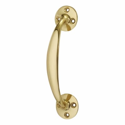 Victorian Bow Door Pull Handle - Screw Fix - 150 x 35mm - Polished Brass