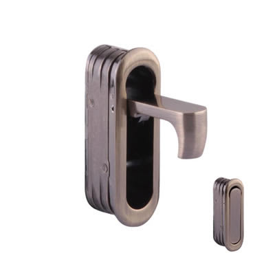 Altro Door Edge Finger Pull - 58 x 18 x 18mm - Antique Brass