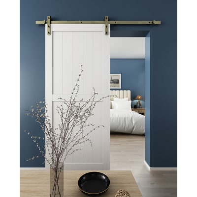 Klug Barn Strap Soft Open/Close Sliding Door Gear - 2000mm Track - 40-60kg Max Door - Antique Brass