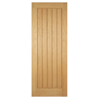 LPD Mexicano 5 Panel Unfinished Solid Internal Door - 1981 x 762 x 35mm - Oak