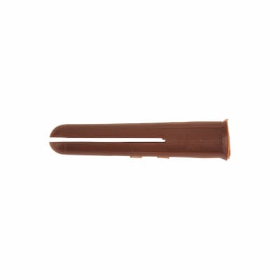 Rawlplug HDPE Plastic Wall Plug - 7 x 37mm - Brown - Pack of 100