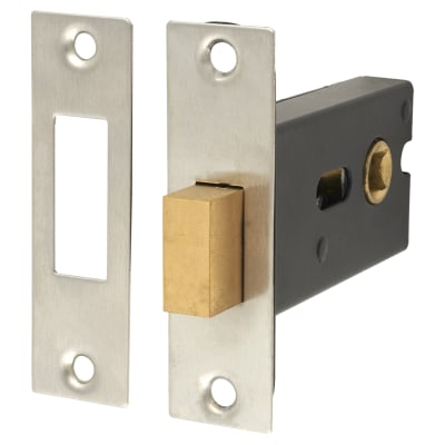 Touchpoint Bathroom Deadlock - 8mm Follower - 77mm Case - 57mm Backset - Satin Stainless Steel