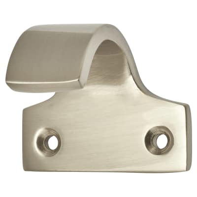 Hampstead Heavy Cast Pattern Sash Window Finger Lift - 50 x 36mm - Satin Nickel