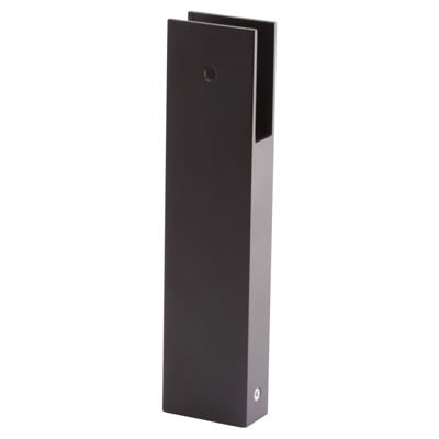 Pro Toilet Cubicle Partition Leg - 17-19mm Panels - Black Textured