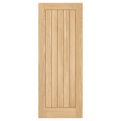 LPD Belize 5 Panel Pre-Finished Solid Internal Door - 2040 x 726 x 40mm - Oak