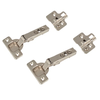 Klug Clip-On Soft Close Cabinet Hinge - 110° - Overlay - Zinc Plated - Pair