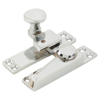 Hampstead Heavy Duty Quadrant Straight Arm Locking Sash Fastener - 70 x 17mm - Polished Chrome