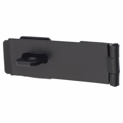 Light Duty Safety Hasp & Staple - 115mm Length - Black