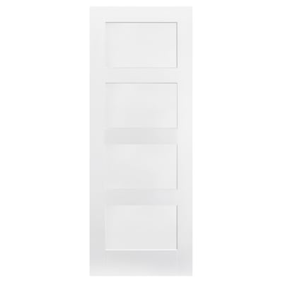 LPD Shaker 4 Panel Primed Solid Internal Door - 1981 x 838 x 35mm - White