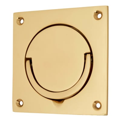 Altro Squash Court Flush Handle - 87 x 87 x 19mm - Polished Brass