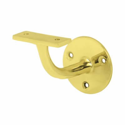 Altro Heavy Duty Handrail Bracket - 63mm Projection - Polished Brass