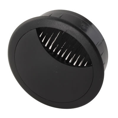 Altro Round Cable Tidy Grommet - 60mm Hole Size - Black - Pack of 10