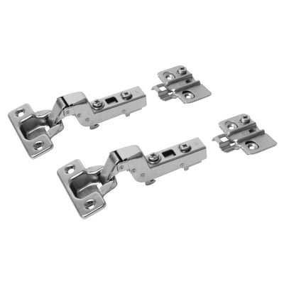 Klug Clip-On Soft Close Cabinet Hinge - 105° - Inset - Zinc Plated - Pair
