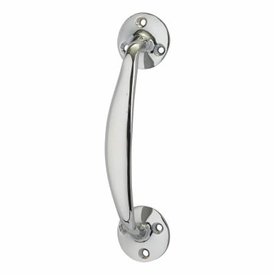 Victorian Bow Door Pull Handle - Screw Fix - 150 x 35mm - Polished Chrome