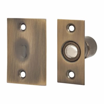 Bales Roller Ball Catch - 25 x 54mm Faceplate - Antique Brass