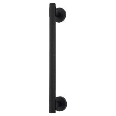 Hampstead Knurled T-Bar Door Pull Handle on Rose - Screw Fix - 300mm Centres - Matt Black