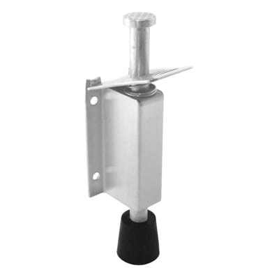 Altro Foot Operated Door Holder - 210mm Closed Height - Satin Stainless Steel