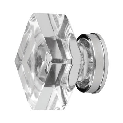 Square Glass Cabinet Knob 25mm Clear Ironmongerydirect