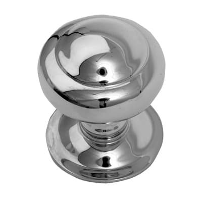 Centre Door Knob 76mm Diameter Polished Nickel Ironmongerydirect