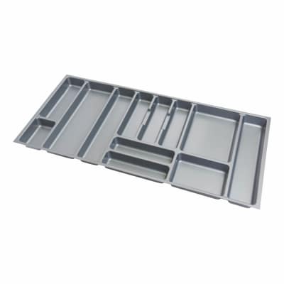 Cutlery Tray To Suit 1000mm Drawer Width Grey Plastic
