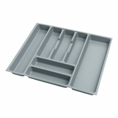 Cutlery Tray To Suit 600mm Drawer Width Grey Plastic