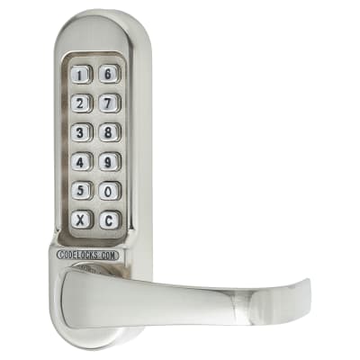 Codelocks Cl500 Mechanical Panic Access Lock Satin Chrome