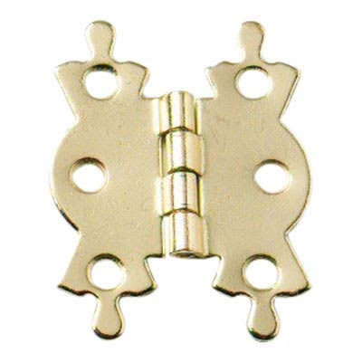 Butterfly Hinge 50 X 41mm Electro Brass Plated Pair