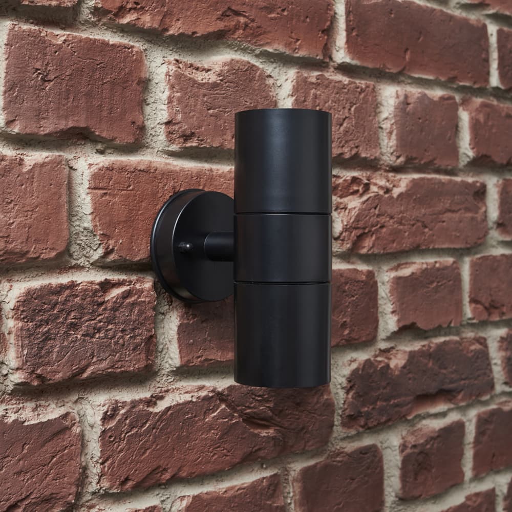 Touchpoint LED Up & Down Outdoor Wall Light IP44 Black